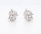 1.50 cttw 14k White Gold Round 3 Prong Martini Studs