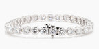 12.11 cttw 14k White Gold Round Luxe Tennis Bracelet