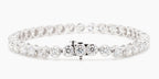 8.05 cttw 14k White Gold Round Luxe Tennis Bracelet
