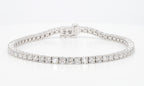 5.07 cttw 14k White Gold Round Classic Tennis Bracelet