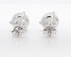 4.00 cttw 14k White Gold Round 3 Prong Martini Studs