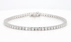 3.10 cttw 14k White Gold Round Classic Tennis Bracelet