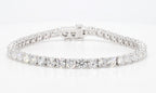 8.80 cttw 14k White Gold Round Classic Tennis Bracelet