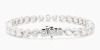 10.11 cttw 14k White Gold Round Luxe Tennis Bracelet