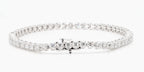 4.05 cttw 14k White Gold Round Luxe Tennis Bracelet