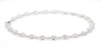 2.02 cttw 14k White Gold Round Halo Tennis Bracelet
