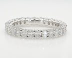 2.04 cttw 14k White Gold Oval Eternity Band, Basket Setting