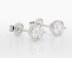 1.00 cttw 14k White Gold Round 3 Prong Martini Studs