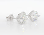 2.00 cttw 14k White Gold Round 3 Prong Martini Studs