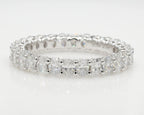 2.04 cttw 14k White Gold Oval Eternity Band, Basket Setting