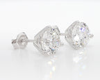 3.00 cttw 14k White Gold Round 3 Prong Martini Studs