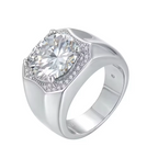 925 Sterling Silver Moissanite Ring 18k plated