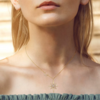 925 Sterling Silver 18K Gold Plated Moissanite Necklace