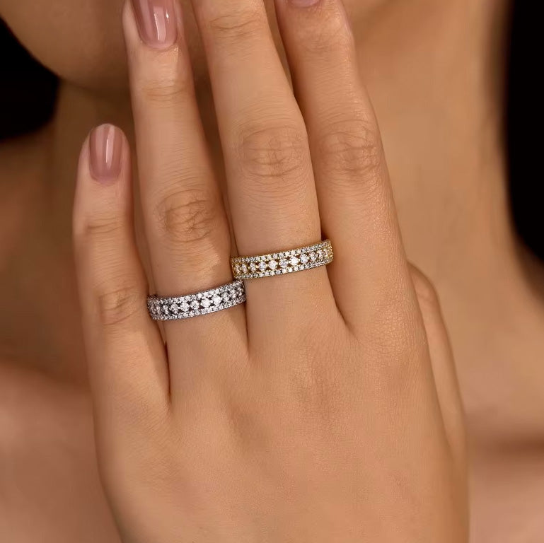 925 Sterling Silver Moissanite Ring