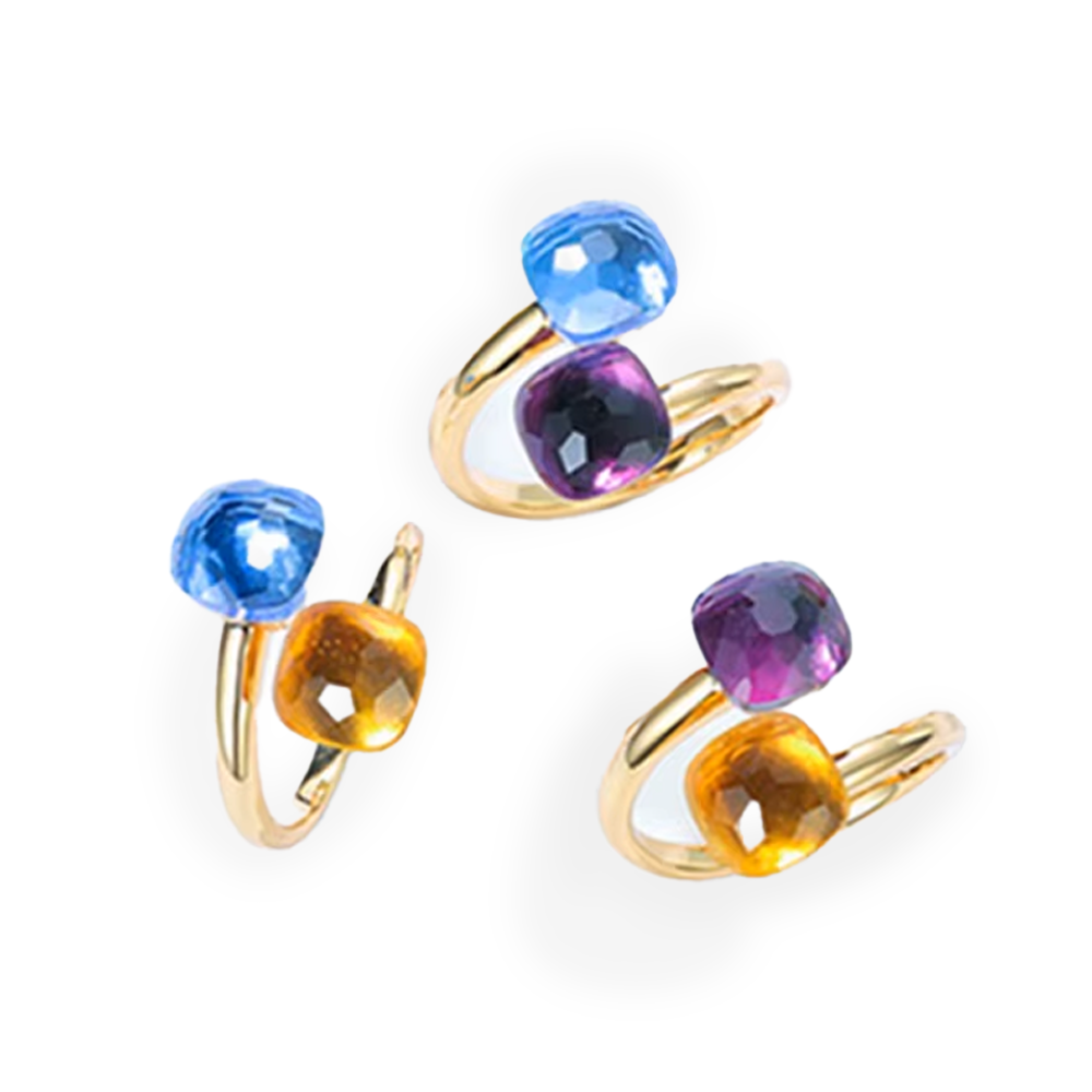 925 Sterling Silver Sapphire Adjustable Ring