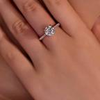 925 Sterling Silver 18k plated Gold Moissanite Ring