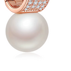 925 Sterling Silver Pearl Clear Cubic Zircon Earrings