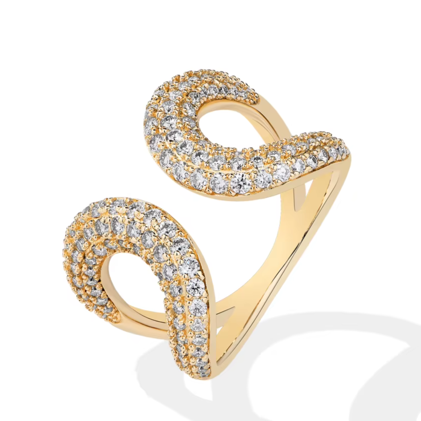 925 Sterling Silver Full Moissanite Ring