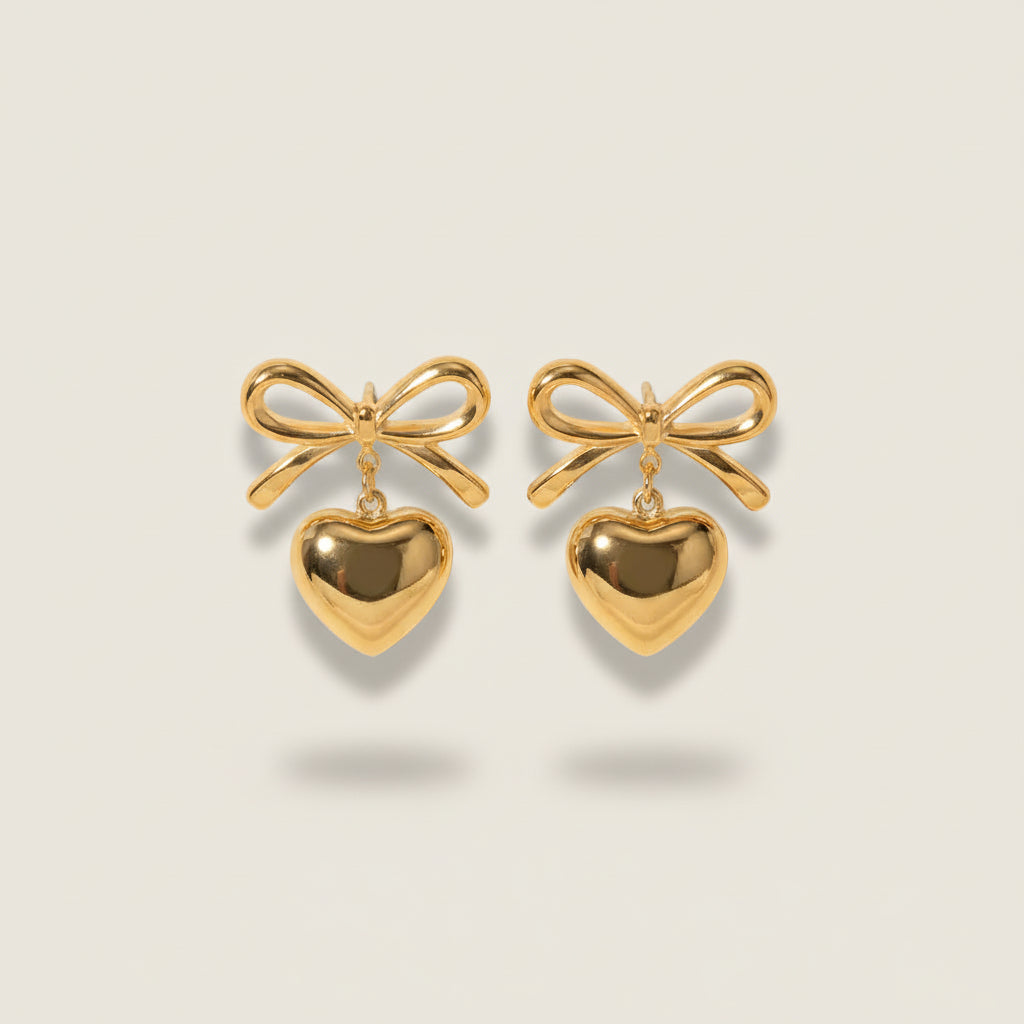 lutche-minimalist-earrings-bow-heart-g
