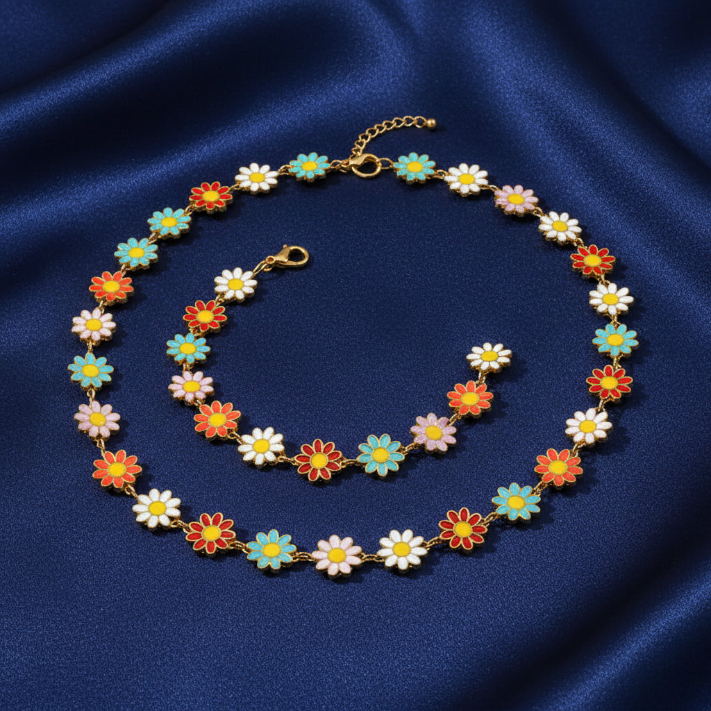 lutche-minimalist-necklace-bracelet-flowers-set-4