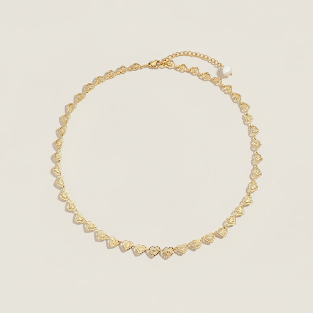 lutche-minimalist-necklace-bracelet-heart-set