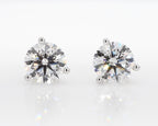 3.00 cttw 14k White Gold Round 3 Prong Martini Studs