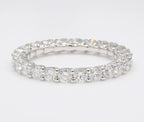 2.14 cttw 14k White Gold Round Eternity Band, Trellis Weave Setting
