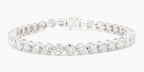 8.05 cttw 14k White Gold Round Luxe Tennis Bracelet