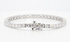 8.80 cttw 14k White Gold Round Classic Tennis Bracelet