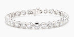 12.11 cttw 14k White Gold Round Luxe Tennis Bracelet