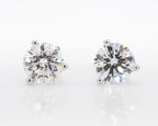 2.50 cttw  14k White Gold Round 3 Promg Martini Studs