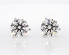 4.00 cttw 14k White Gold Round 3 Prong Martini Studs