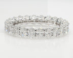 3.00 cttw 14k White Gold Round, Eternity Band, Trellis Weave Setting
