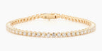 3.05 cttw 14k Yellow Gold Round Luxe Tennis Bracelet