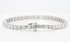 10.12 cttw 14k White Gold Round Classic Tennis Bracelet