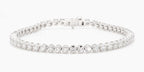 4.05 cttw 14k White Gold Round Luxe Tennis Bracelet