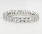 2.04 cttw 14k White Gold Oval Eternity Band, Basket Setting
