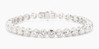 10.11 cttw 14k White Gold Round Luxe Tennis Bracelet