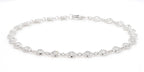 2.02 cttw 14k White Gold Round Halo Tennis Bracelet