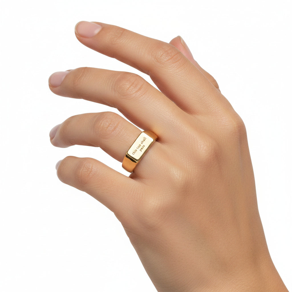 This Too Shall Pass Engraved Ring