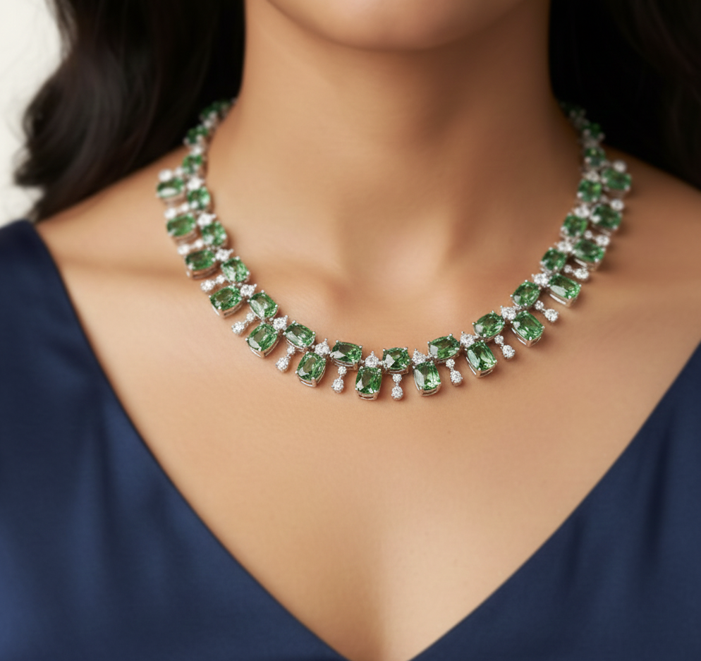Green Tourmaline Vintage Choker
