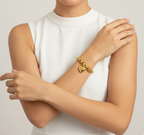 18K Gold Heart Chain Bracelet