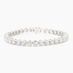 8.05 cttw 14k White Gold Round Luxe Tennis Bracelet