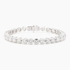 10.11 cttw 14k White Gold Round Luxe Tennis Bracelet