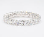 3.99 cttw 14k White Gold Round, Eternity Band, Trellis Weave Setting