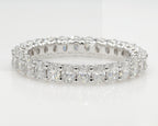 2.04 cttw 14k White Gold Oval Eternity Band, Basket Setting