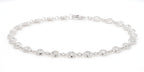 2.02 cttw 14k White Gold Round Halo Tennis Bracelet