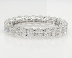 3.00 cttw 14k White Gold Round, Eternity Band, Trellis Weave Setting
