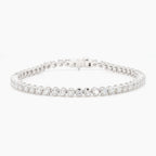 4.05 cttw 14k White Gold Round Luxe Tennis Bracelet