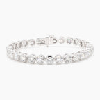 12.11 cttw 14k White Gold Round Luxe Tennis Bracelet